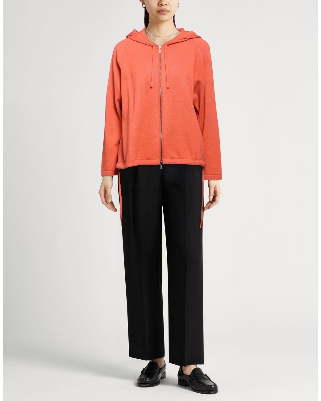 Gentry Portofino Orange Cardigan Virgin Wool, Cashmere