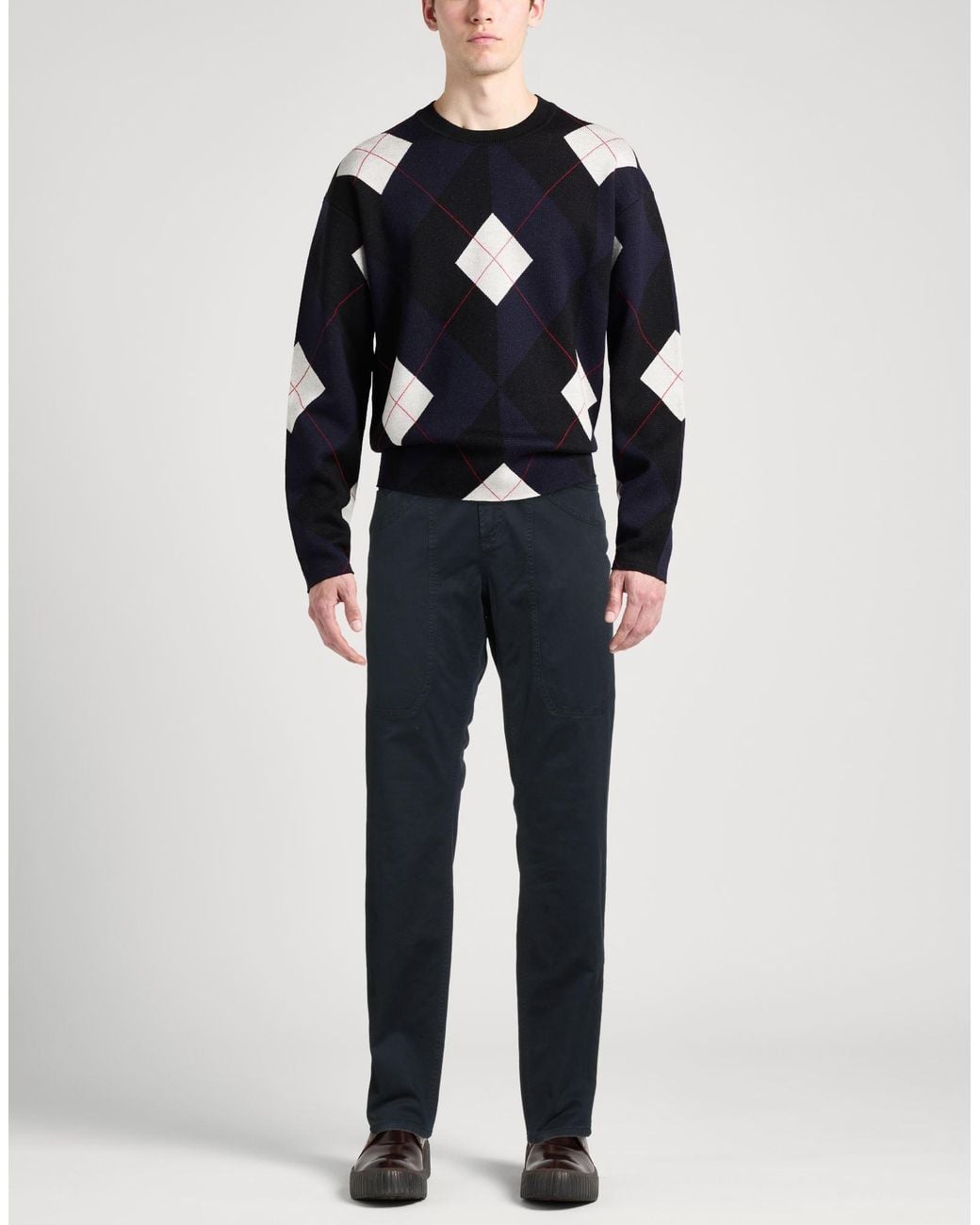 Jeckerson Blue Midnight Pants Cotton, Elastane for men