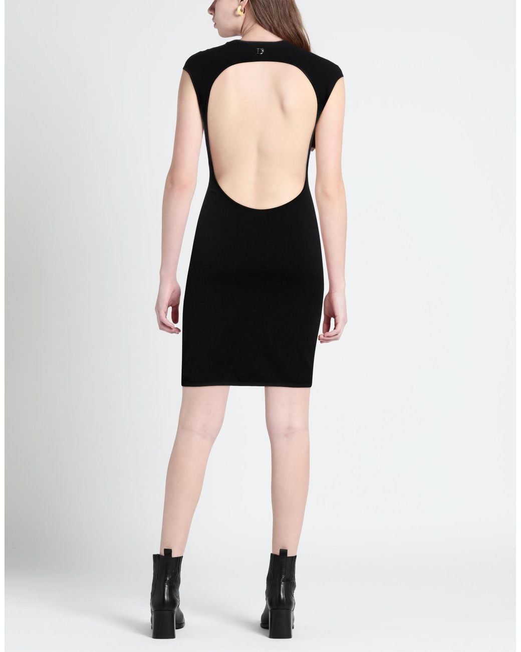 DSquared² Black Mini Dress Viscose, Polyester