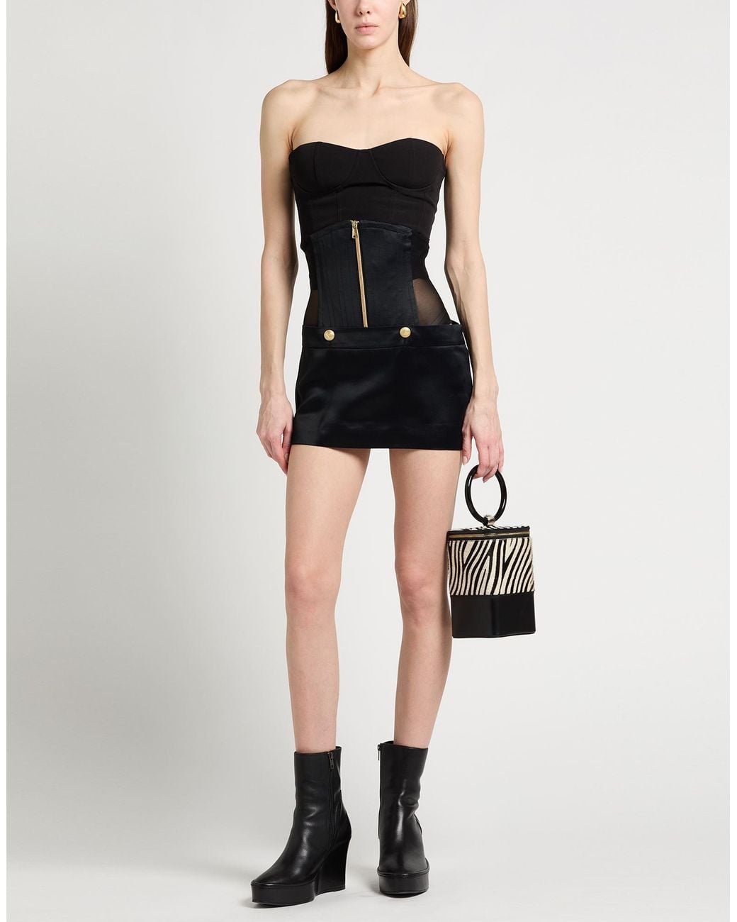 Vivienne Westwood Black Mini Skirt Acetate, Viscose