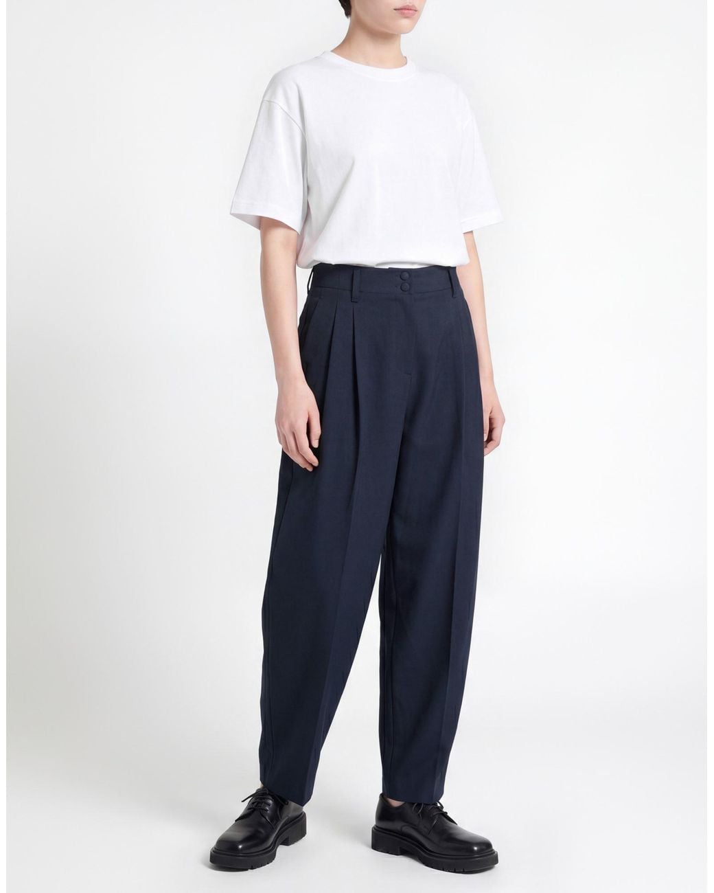 McQueen Blue Pants Wool