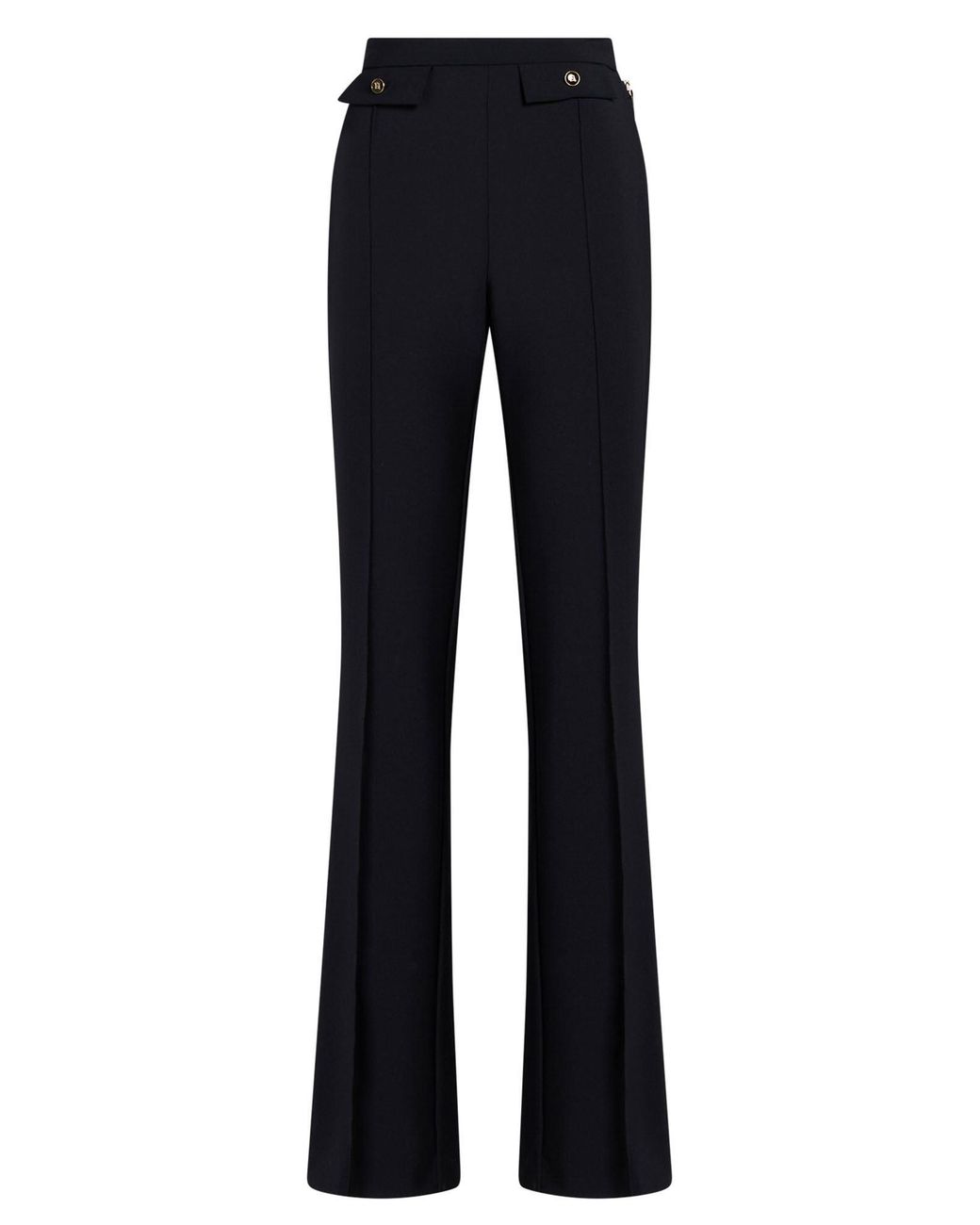 Elisabetta Franchi Blue Pants Polyester, Elastane
