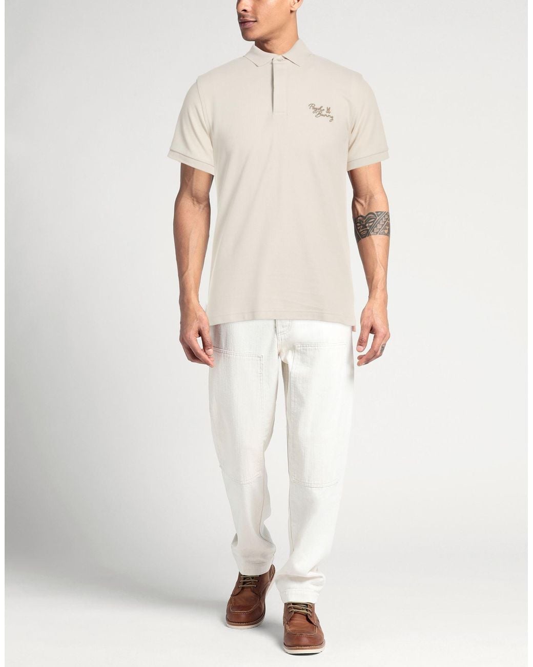 Psycho Bunny Natural Polo Shirt Pima Cotton for men