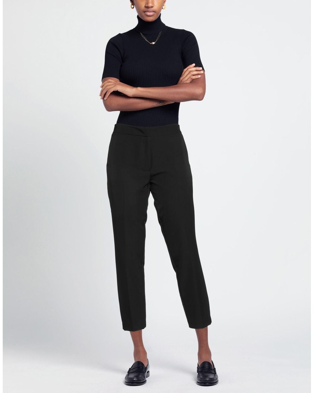 Clips Black Pants Polyester, Elastane