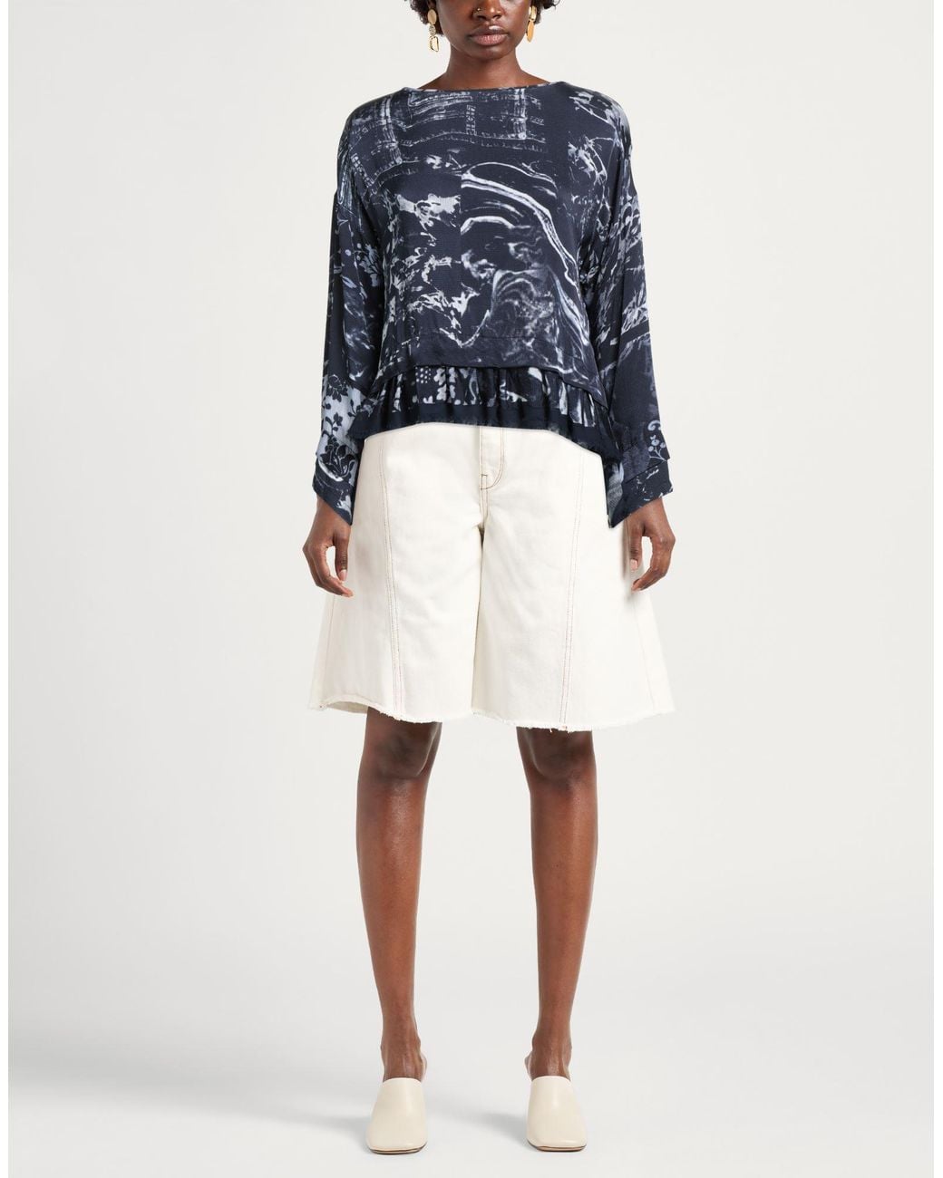 High Blue Use Top Rayon
