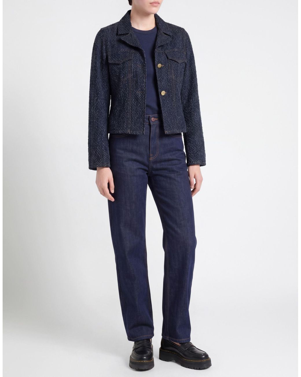 Ganni Blue Denim Outerwear