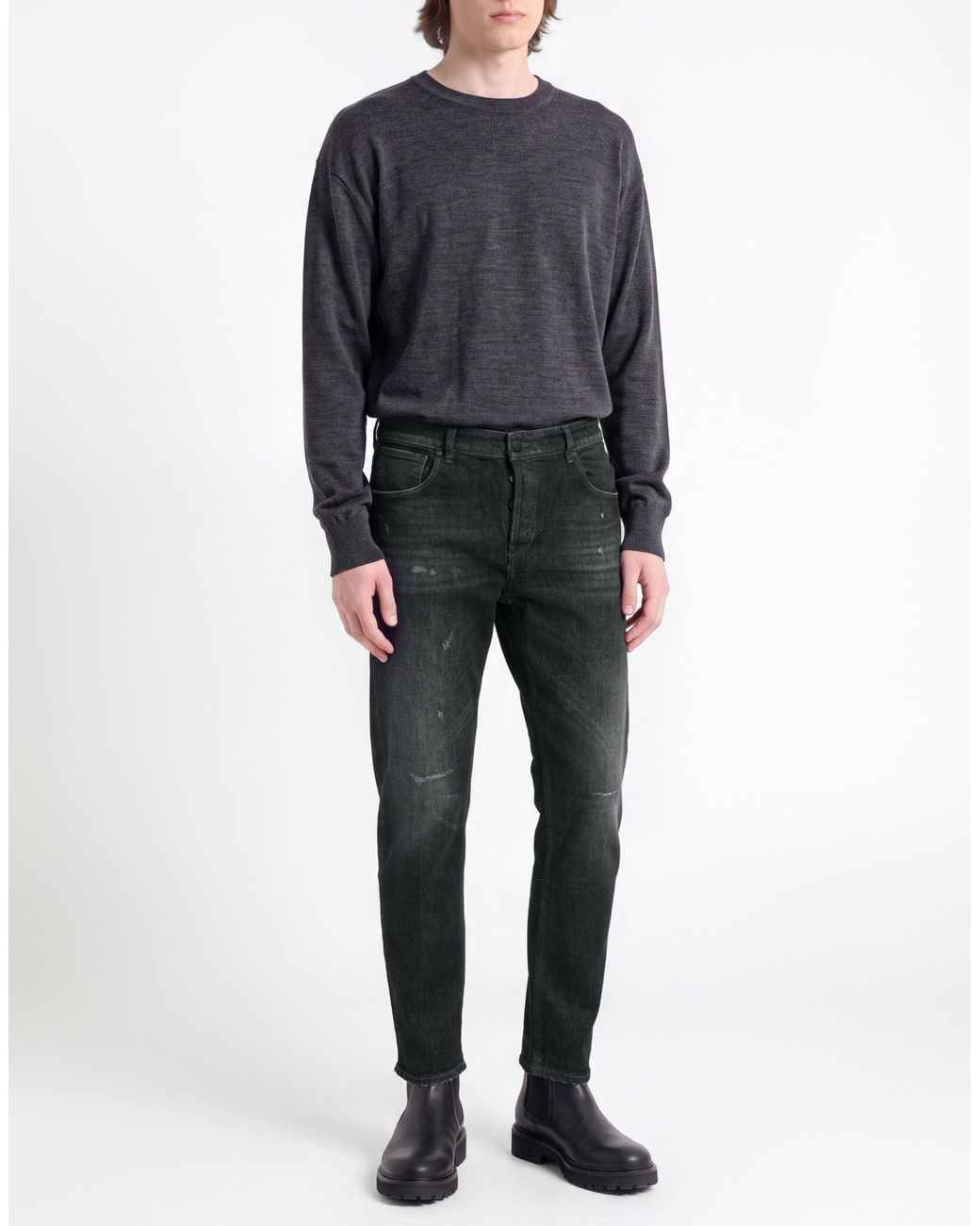PT Torino Black Jeans Cotton, Elastane for men