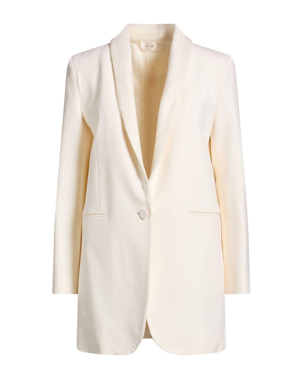 The Row White Blazer Wool, Elastane