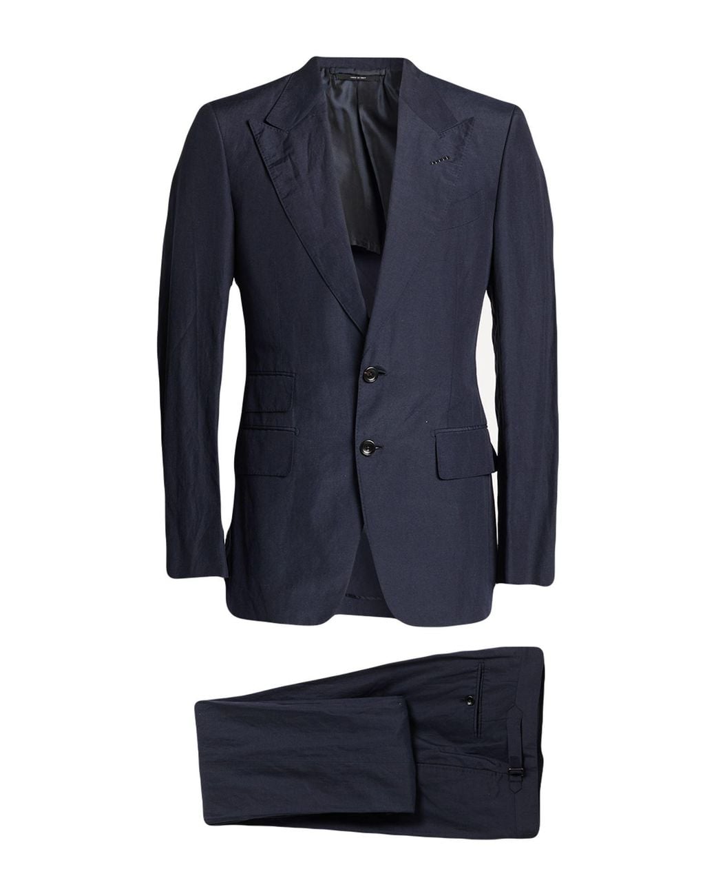 Tom Ford Blue Suit Silk, Linen for men