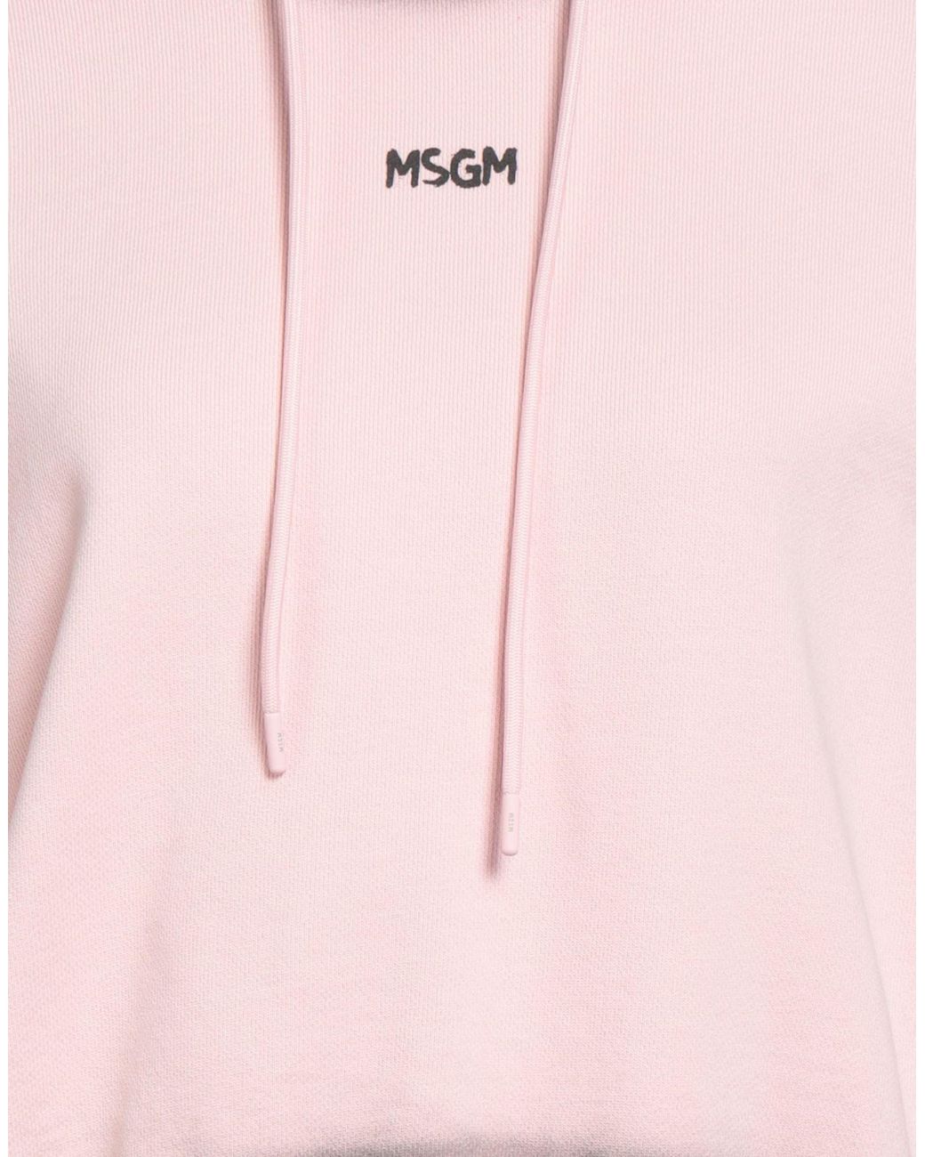 MSGM Pink Light Sweatshirt Cotton
