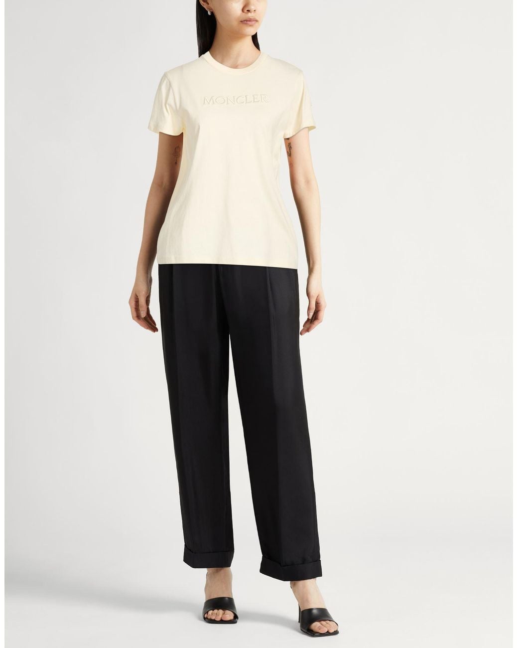 Moncler Natural Cream T-Shirt Cotton