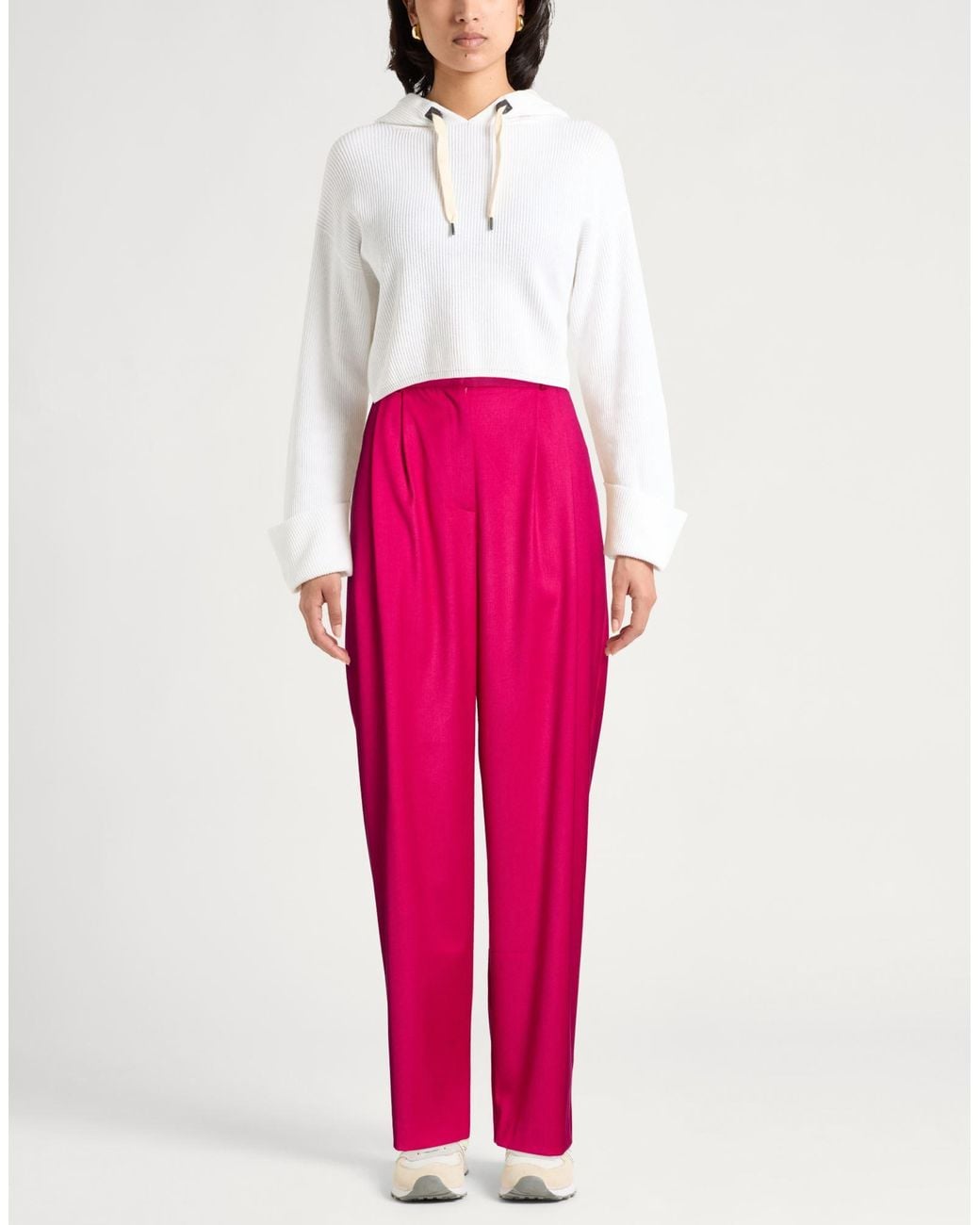 Suoli Pink Pants Polyester, Viscose, Elastane
