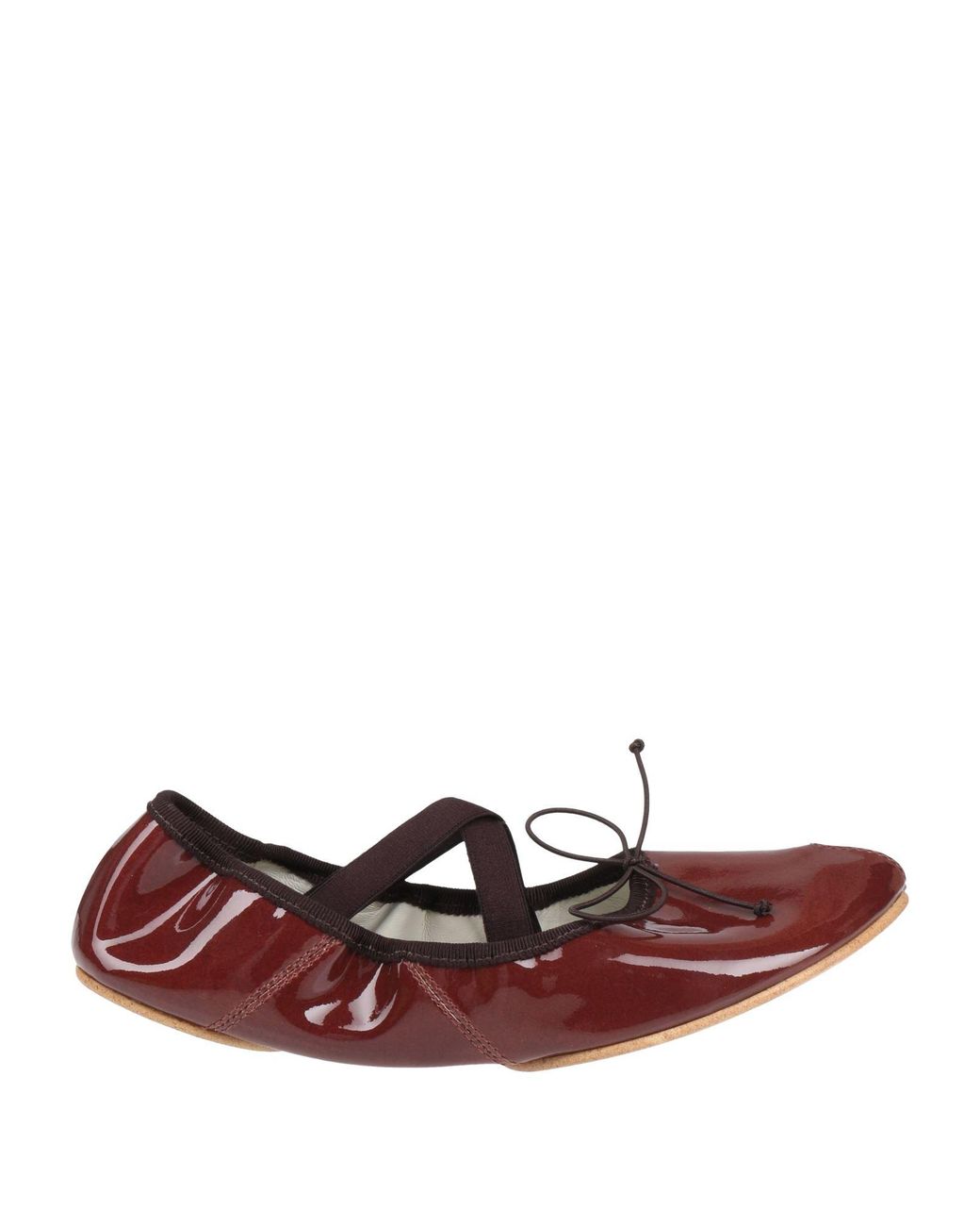 Tory Burch Red Chocolate Ballet Flats Leather