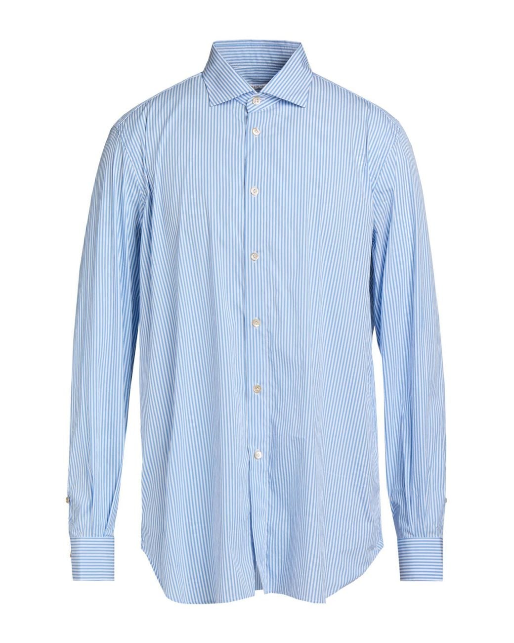 Boglioli Blue Shirt Cotton, Polyamide, Elastane for men