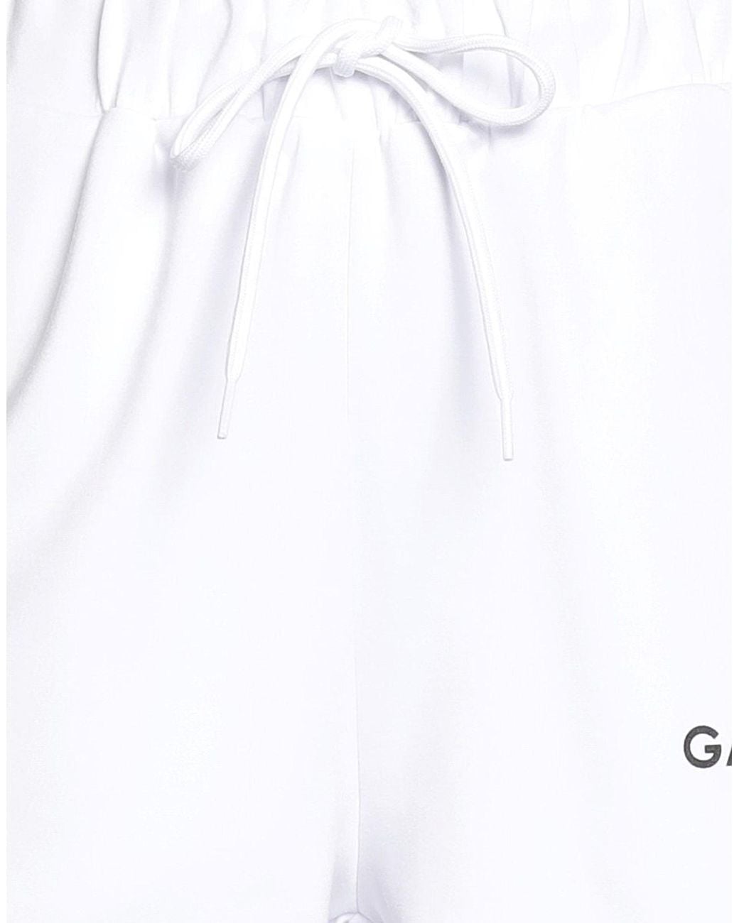 Gaelle Paris White Shorts & Bermuda Shorts Polyester, Modal, Elastane