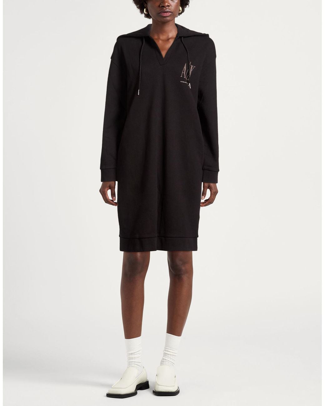 ARMANI EXCHANGE Black Mini Dress Cotton