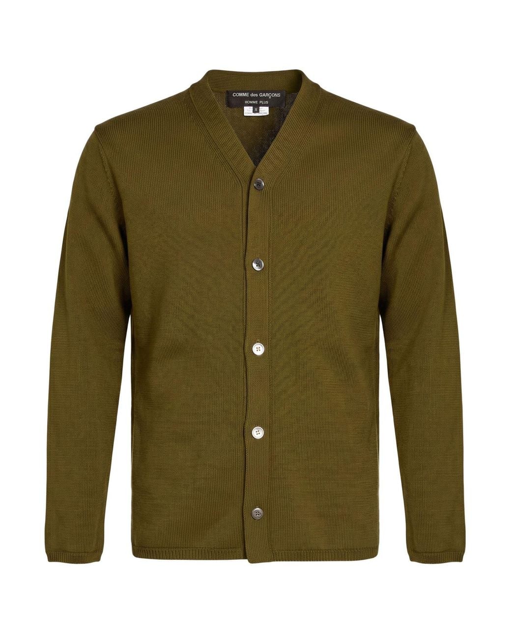 Comme des Garçons Green Cardigan Cotton, Polyester for men