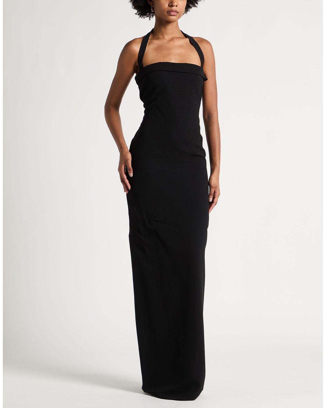 Ann Demeulemeester Black Maxi Dress Viscose, Virgin Wool