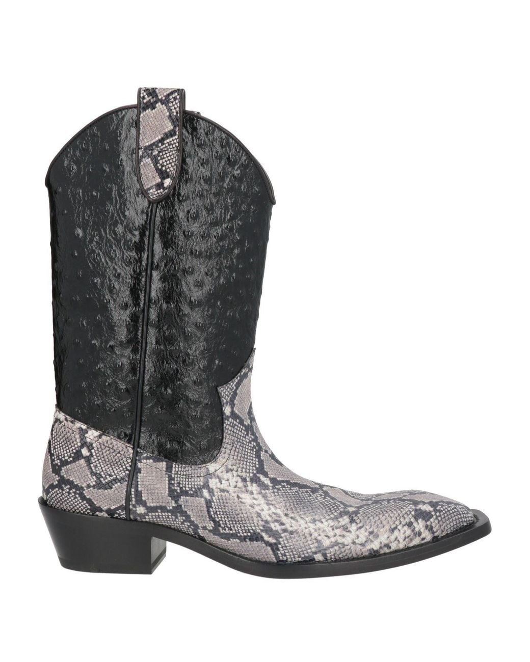 Martine Rose Gray Ankle Boots Leather