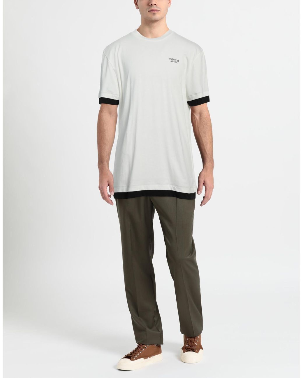 Moncler T-shirt in White for Men | Lyst UK
