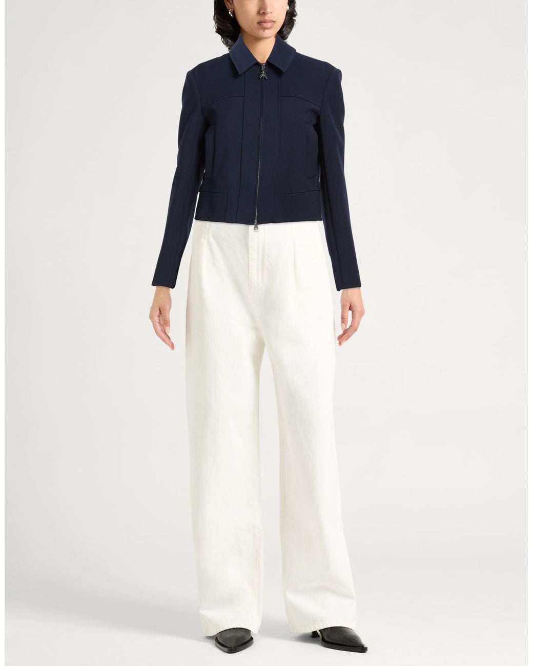 Patrizia Pepe Blue Jacket Polyester, Elastane
