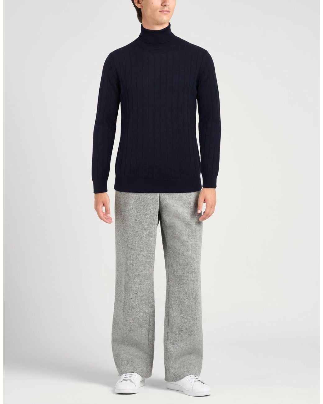 L.b.m. 1911 Blue Midnight Turtleneck Virgin Wool for men