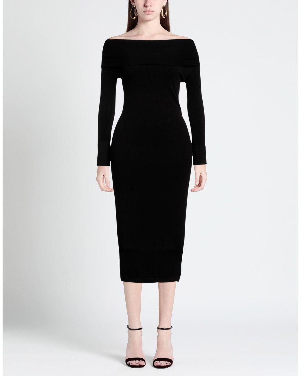 Alpha Studio Black Midi Dress