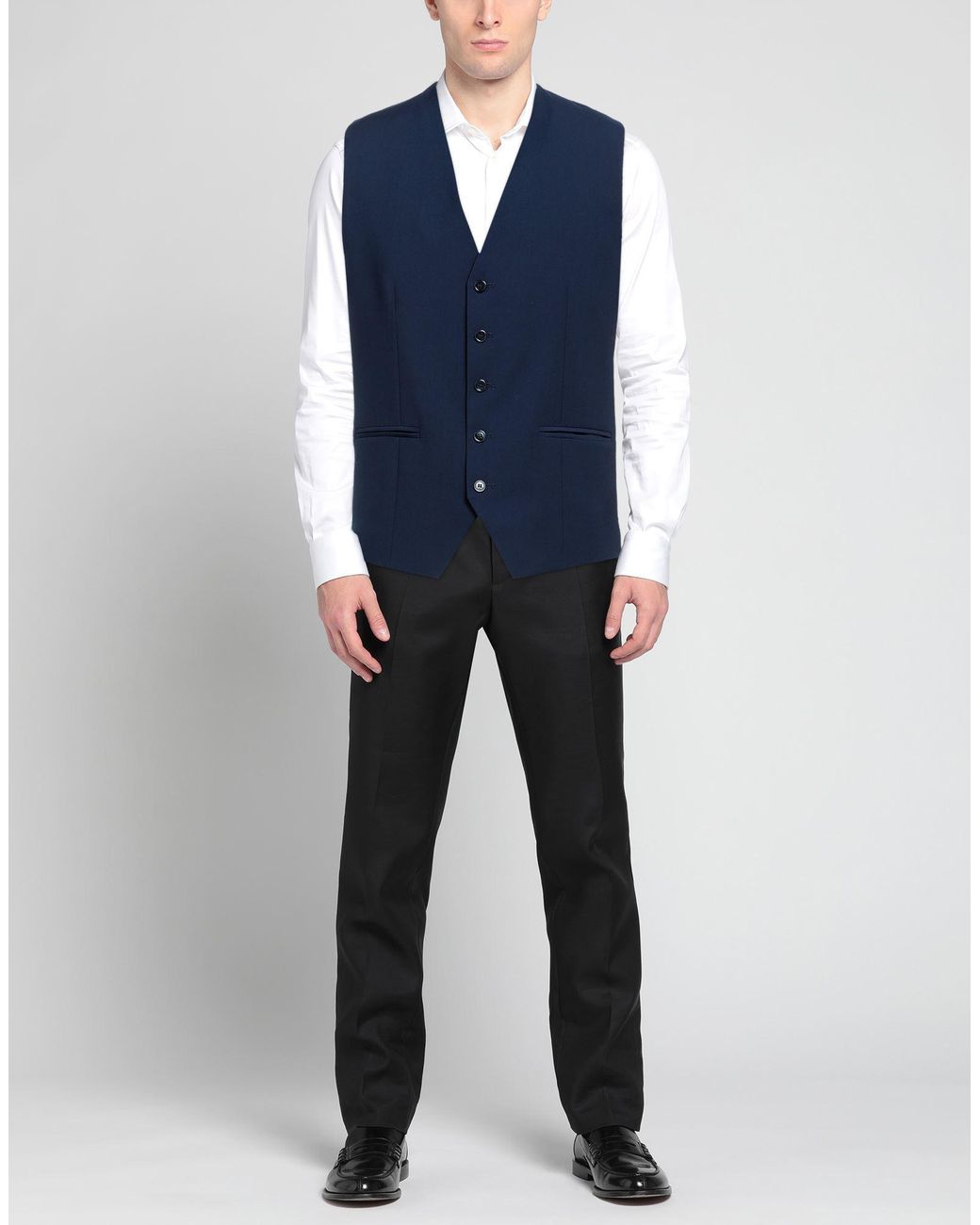 Daniele Alessandrini Blue Tailored Vest for men