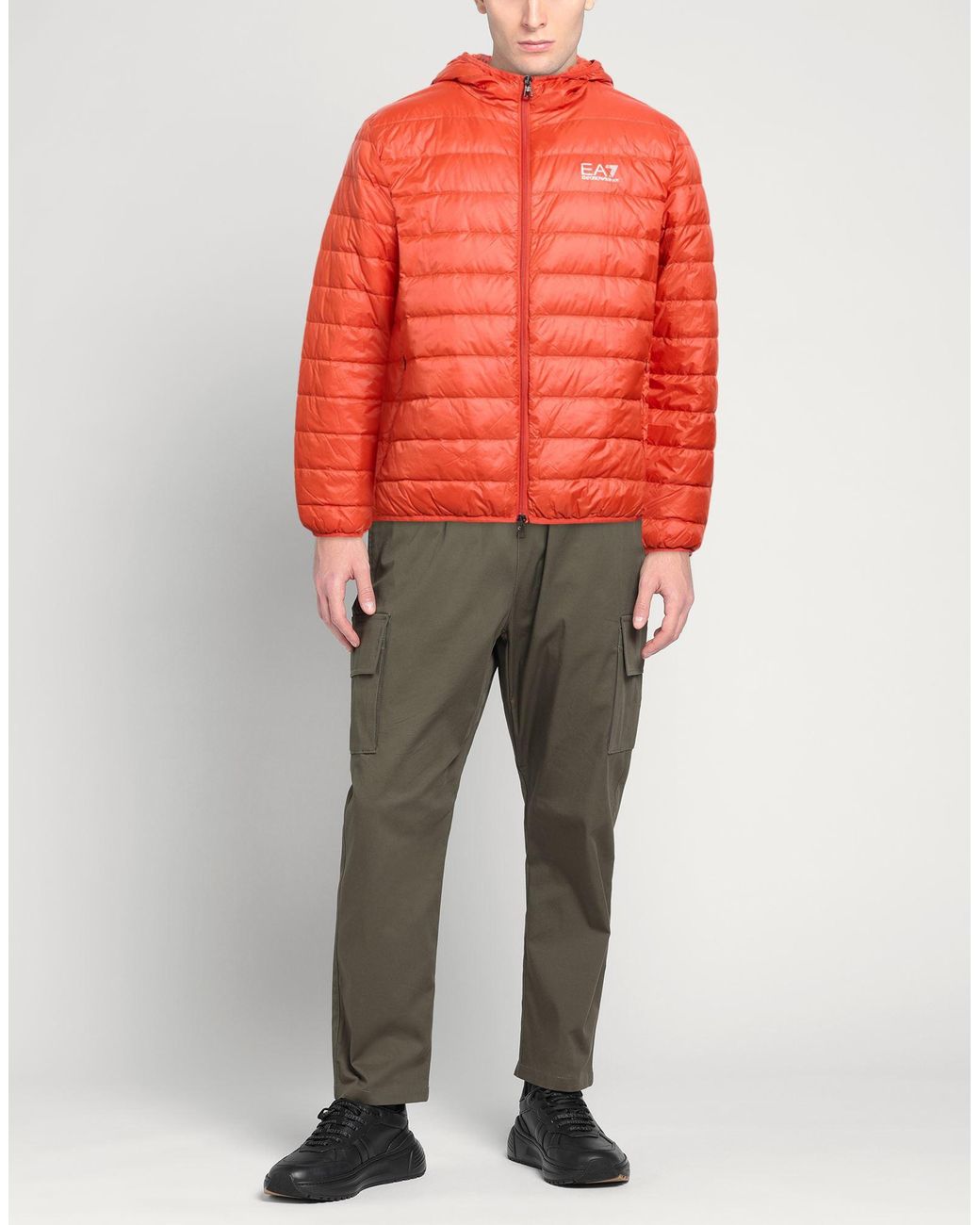 EA7 Orange Puffers for men