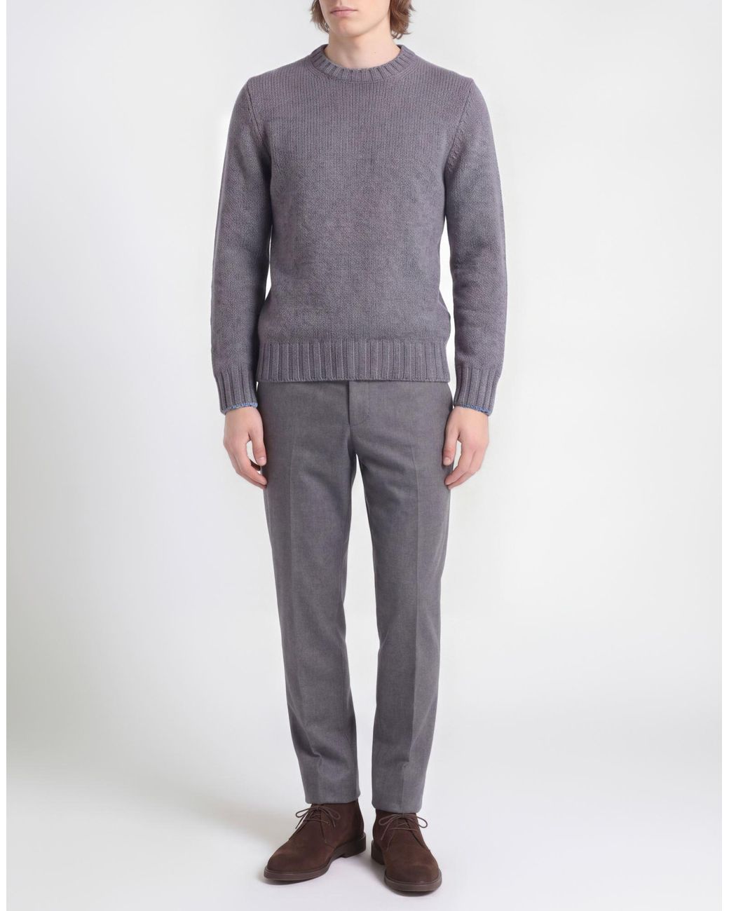 Gran Sasso Blue Slate Sweater Virgin Wool for men