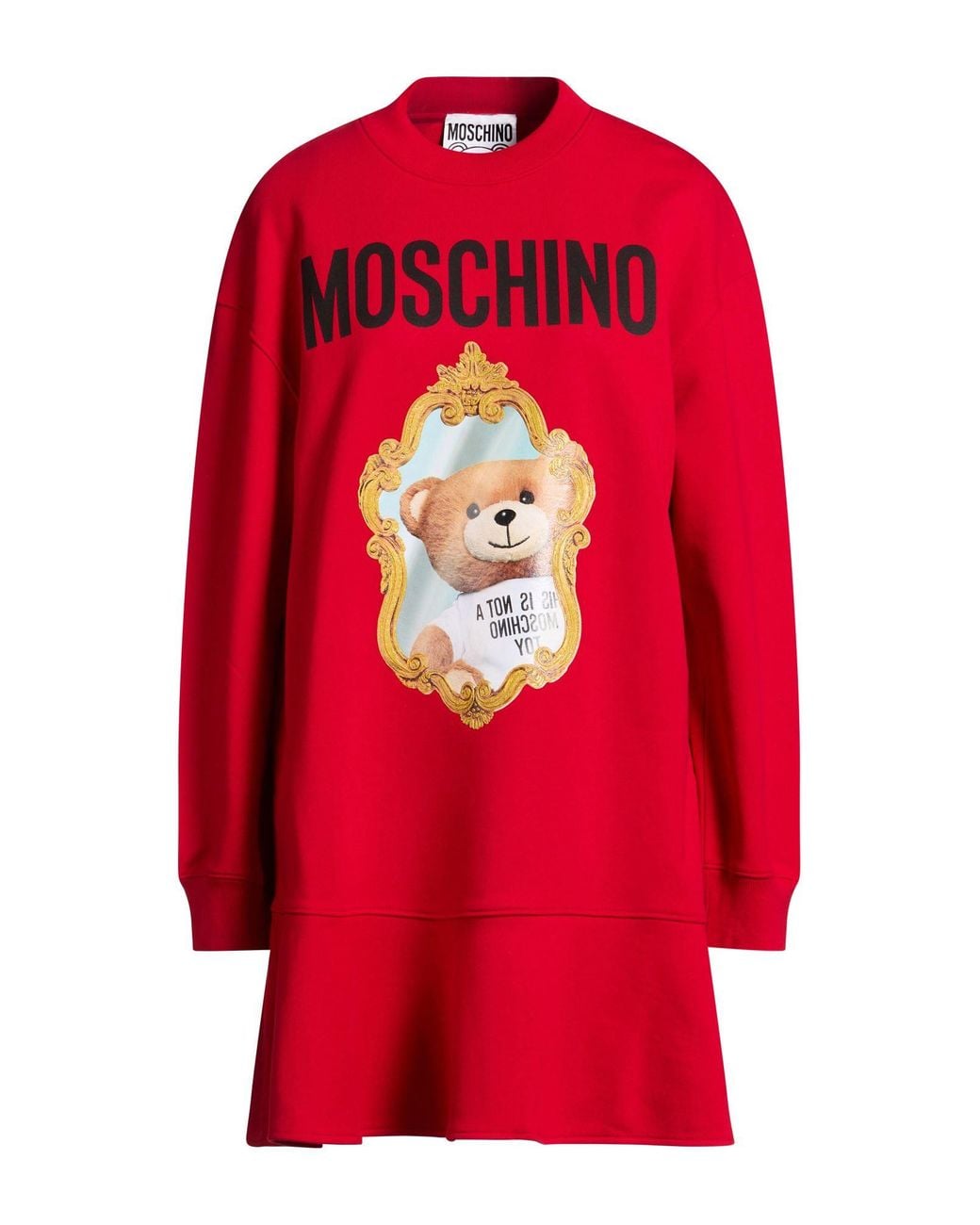 Moschino Red Couture Mini Dress Cotton