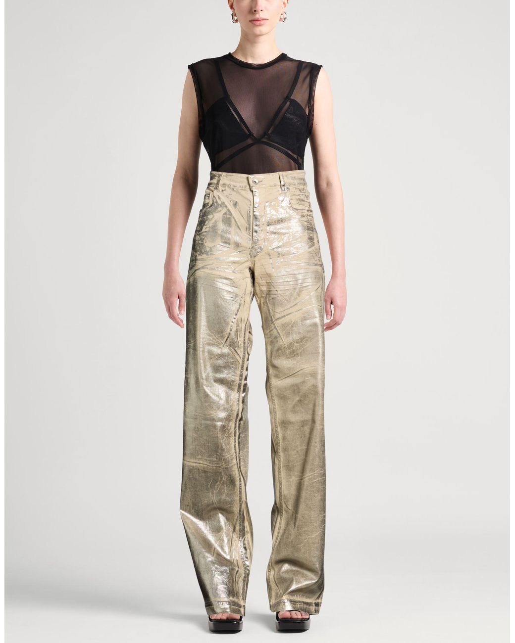 Rick Owens Natural Jeans Cotton, Polyester, Rubber