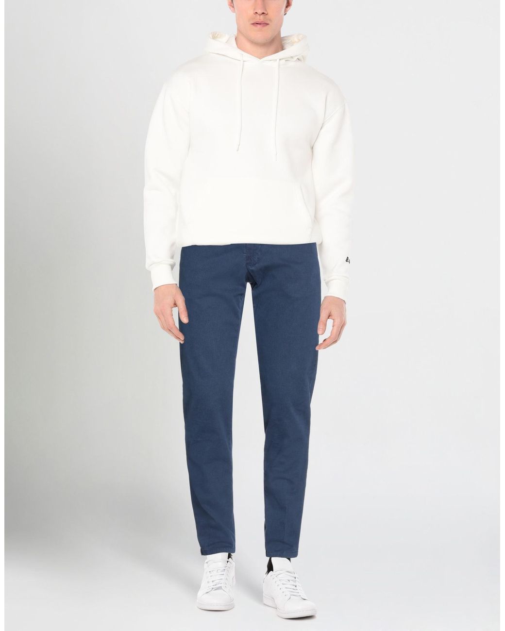 Liu Jo Blue Pants Cotton, Elastane for men
