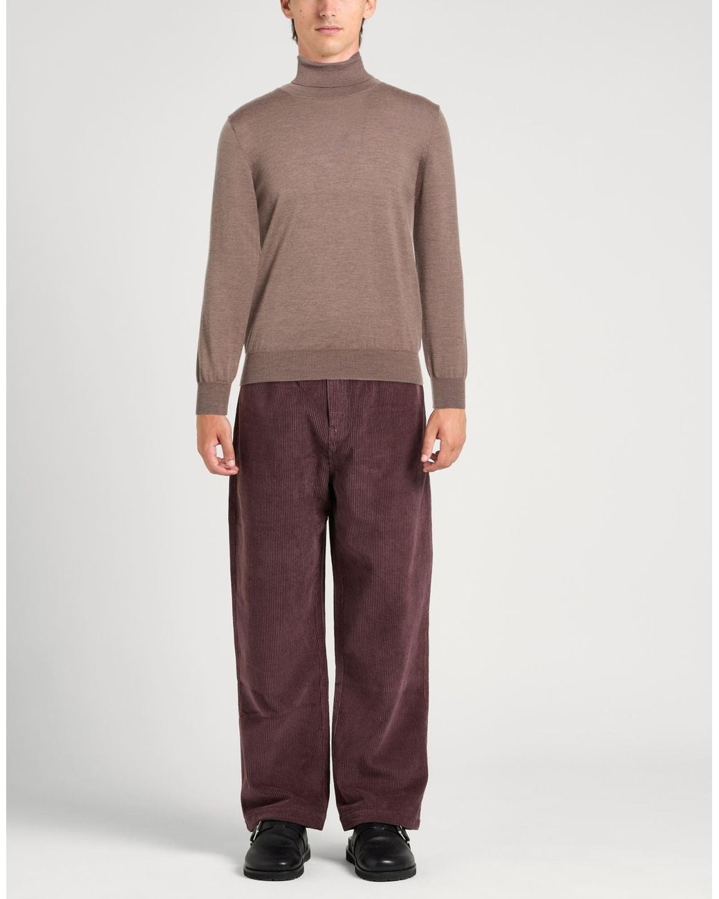 Bellwood Brown Turtleneck Merino Wool for men