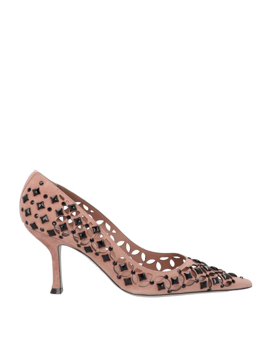 Rene Caovilla Pink Antique Rose Pumps Leather