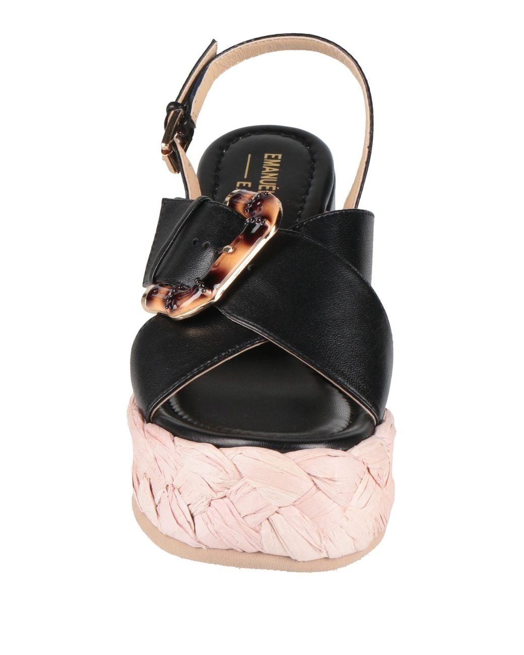 Emanuélle Vee Black Espadrilles Leather