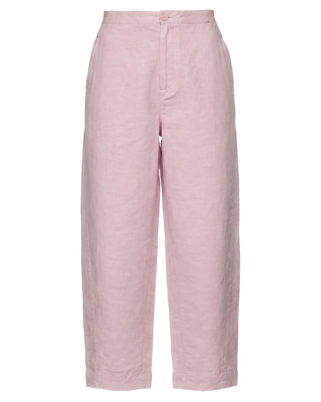 European Culture Pink Pants Rayon, Viscose, Cotton, Linen, Elastane