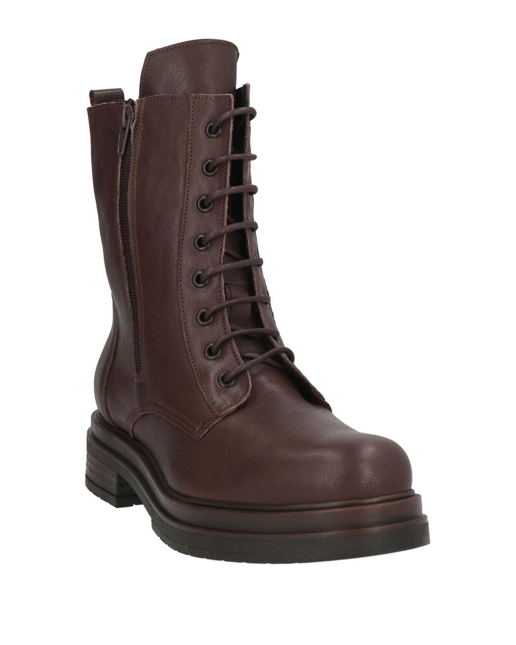 Divine Follie Brown Dark Ankle Boots Leather