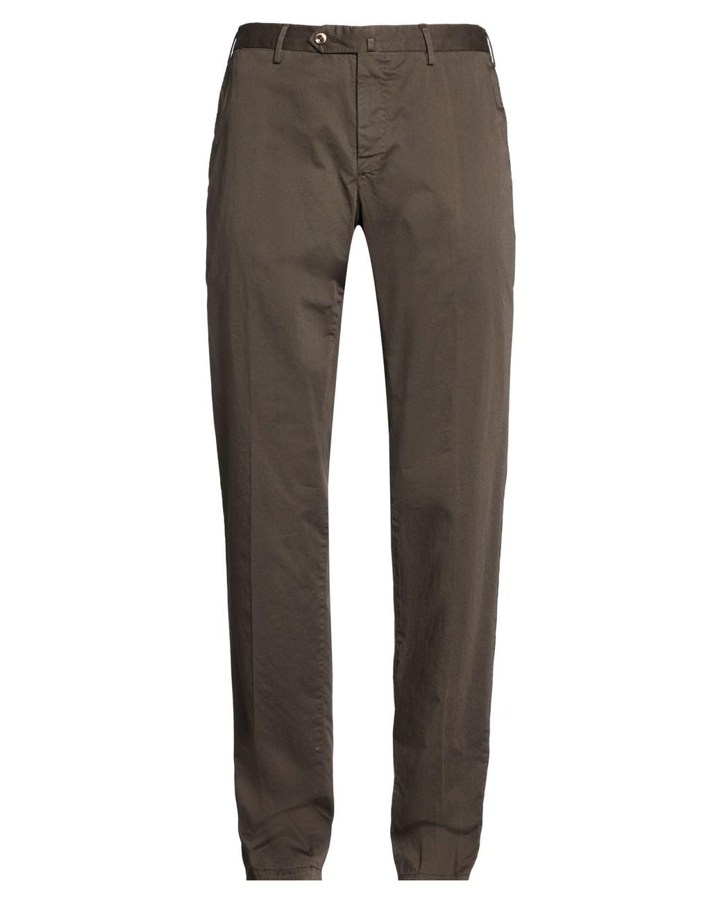 PT Torino Gray Dark Pants Cotton, Elastane for men