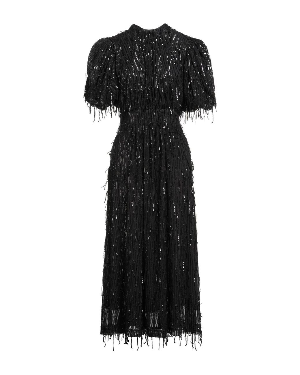 ROTATE BIRGER CHRISTENSEN Black Midi Dress