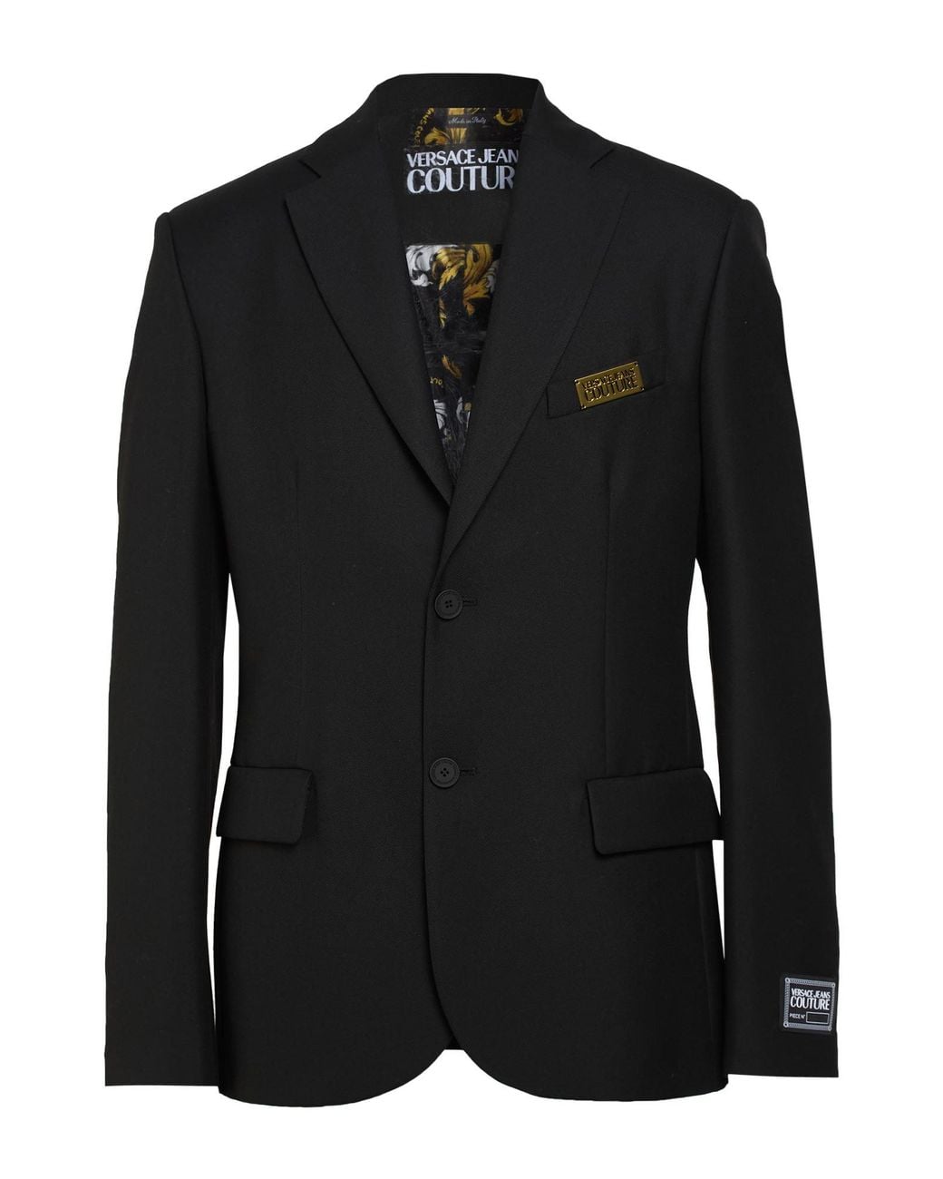 Versace Jeans Couture Black Blazer Polyester, Viscose for men