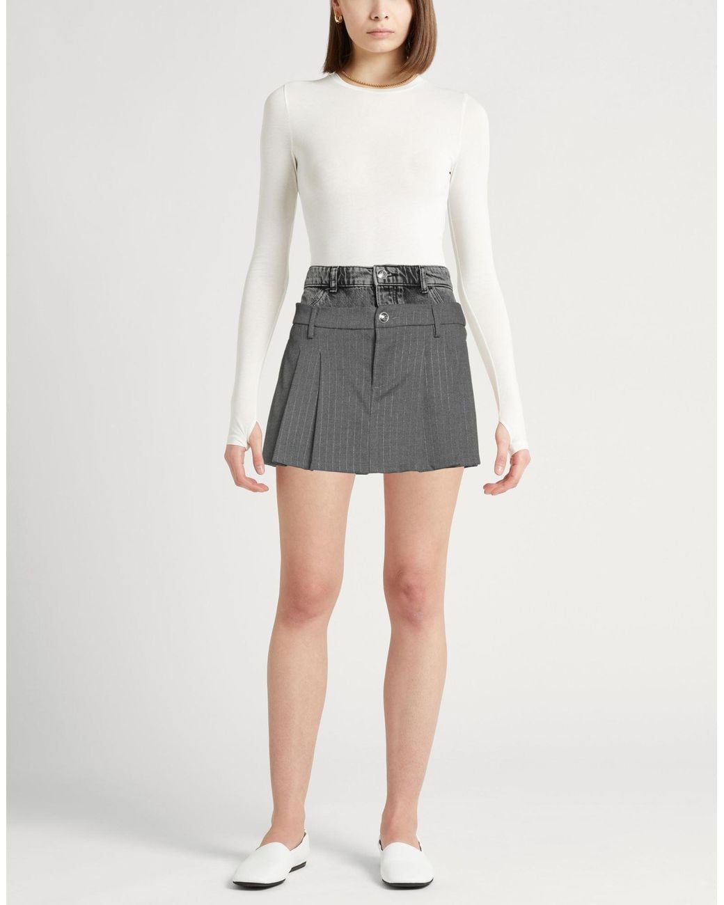 Liu Jo Gray Better Denim Shorts & Bermuda Shorts Polyester, Viscose, Elastane, Metallic Polyester, Cotton