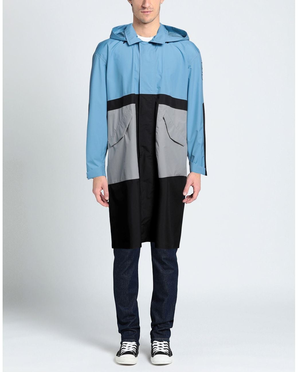 Woolrich Blue Overcoat for men