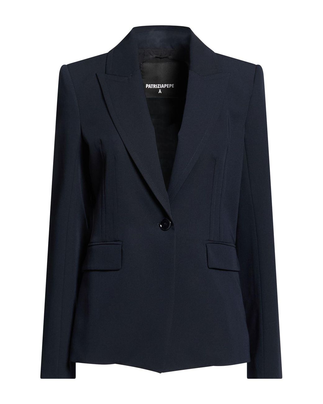 Patrizia Pepe Blue Midnight Blazer Polyester, Viscose, Elastane