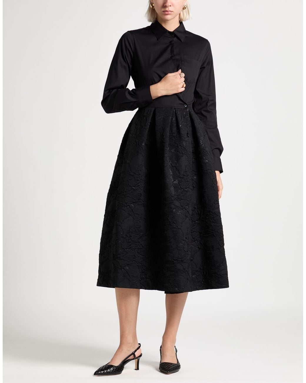 Sara Roka Black Midi Dress