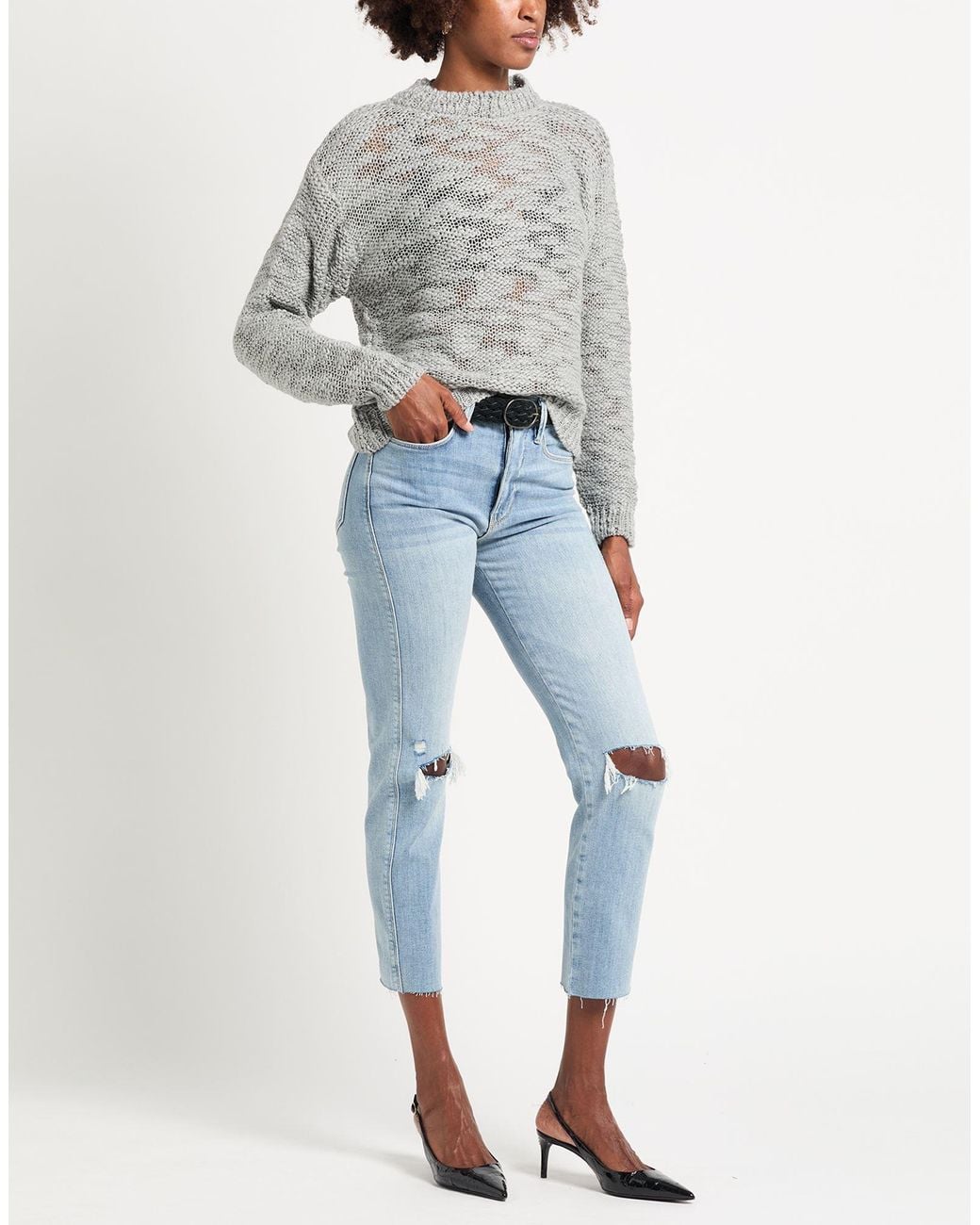 Berna Gray Light Sweater Wool, Acrylic