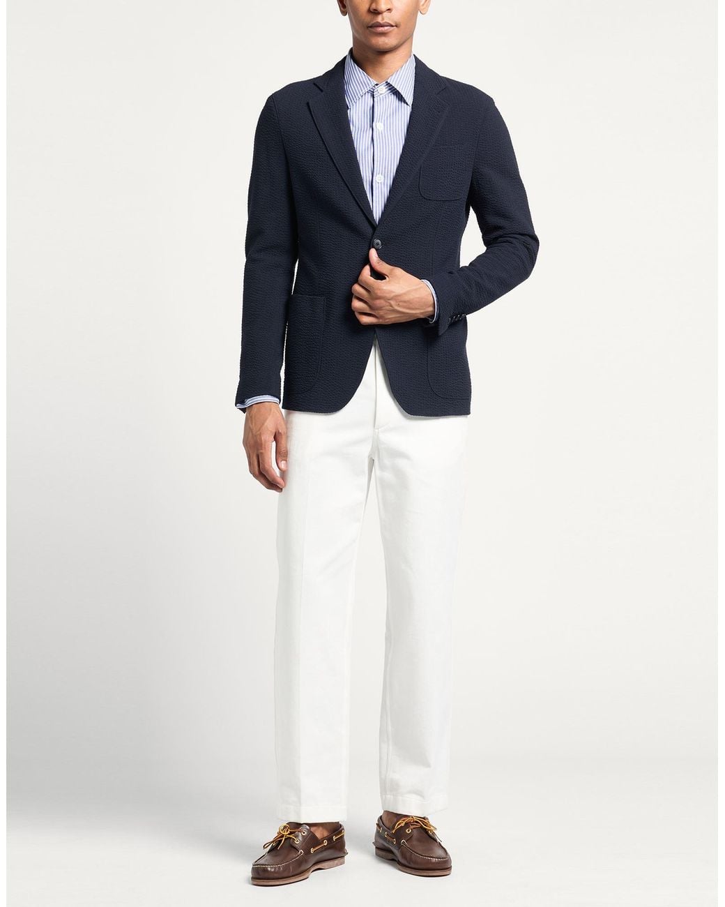 Giorgio Armani Blue Midnight Blazer Virgin Wool, Cashmere, Elastane for men