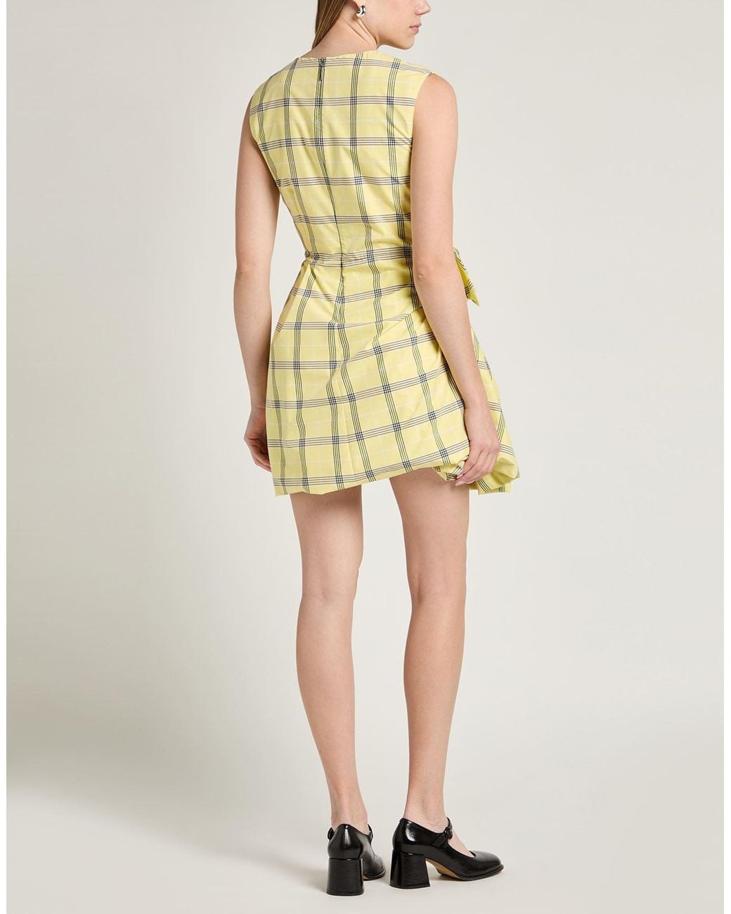 MSGM Yellow Mini Dress Cotton, Polyester