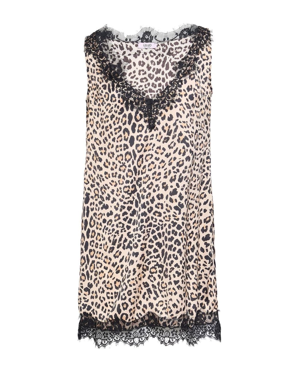 Liu Jo Natural Mini Dress Polyester, Polyamide