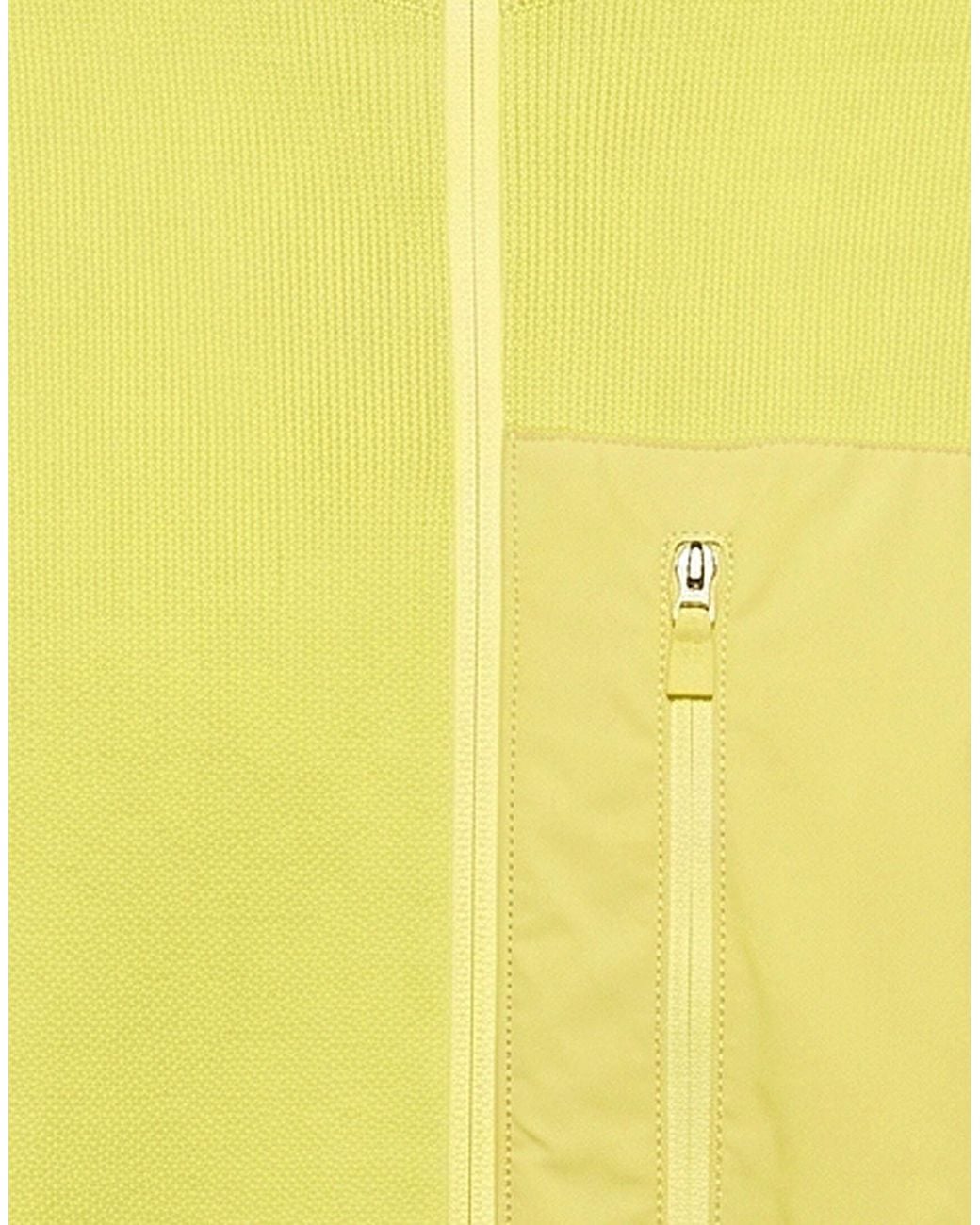 Herno Yellow Lime Cardigan Cotton, Polyester, Elastane, Polyamide for men